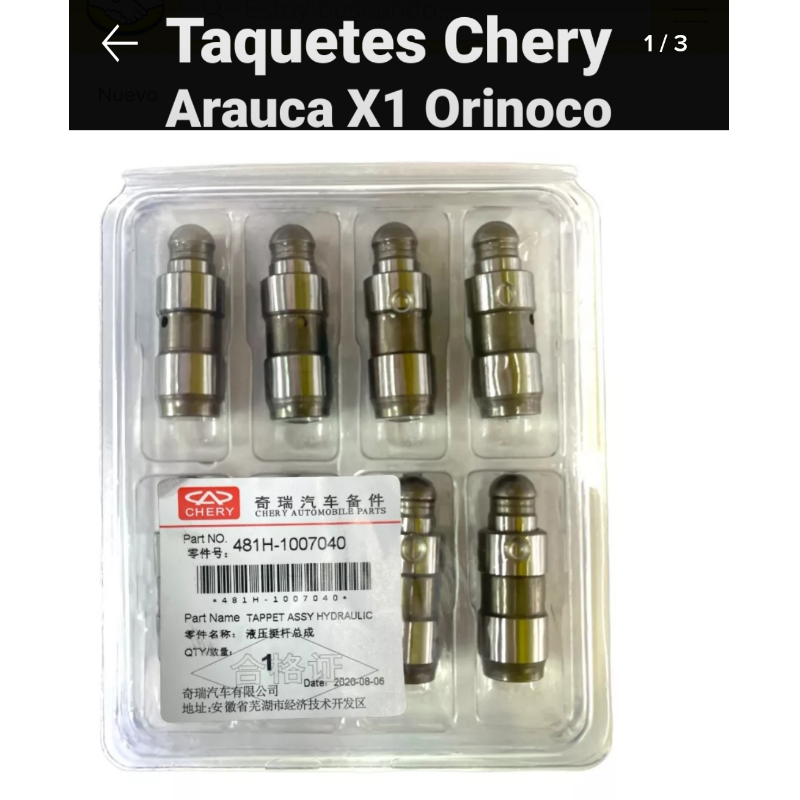 CHERY/TAQUETES/TENSOR CORREA/SENSORES/SELLOS Main Image